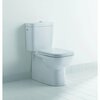 Duravit Toilet Seat, Plastic Hinges, White, With Cover, D-Shaped, White 0067390000